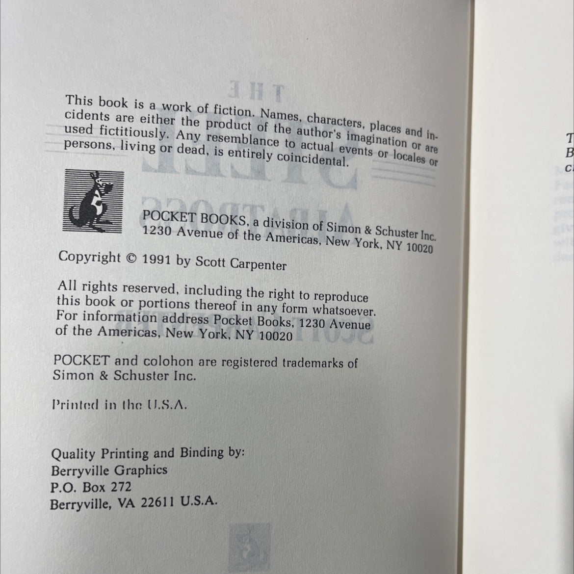 steel albatross book, by Scott Carpenter, 1991 Hardcover image 3