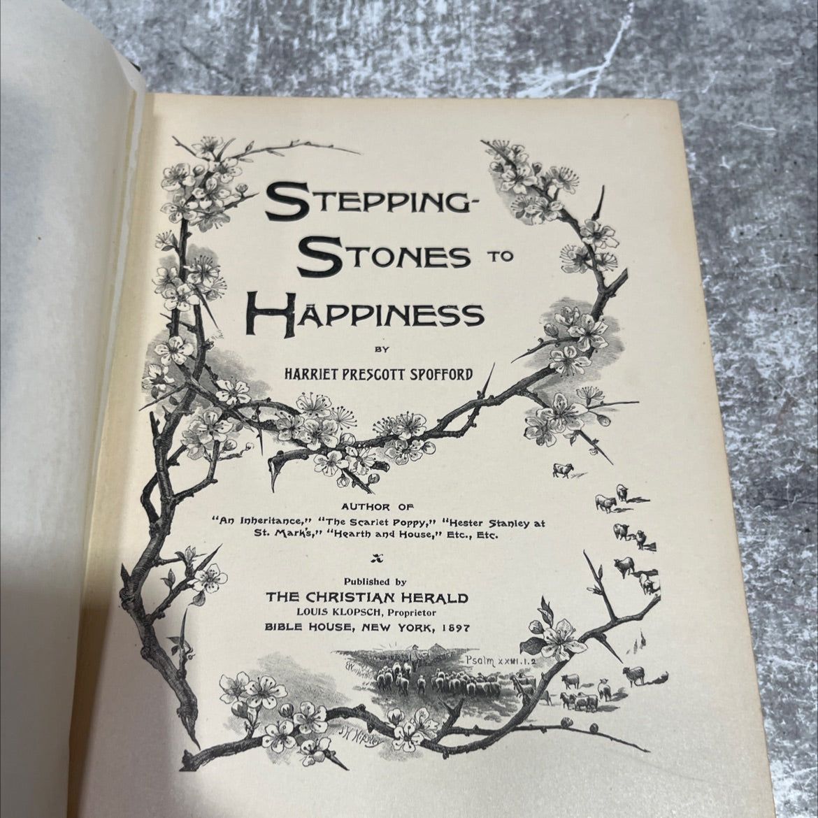 stepping stones happiness book, by harriet prescott spofford, 1897 Hardcover image 2