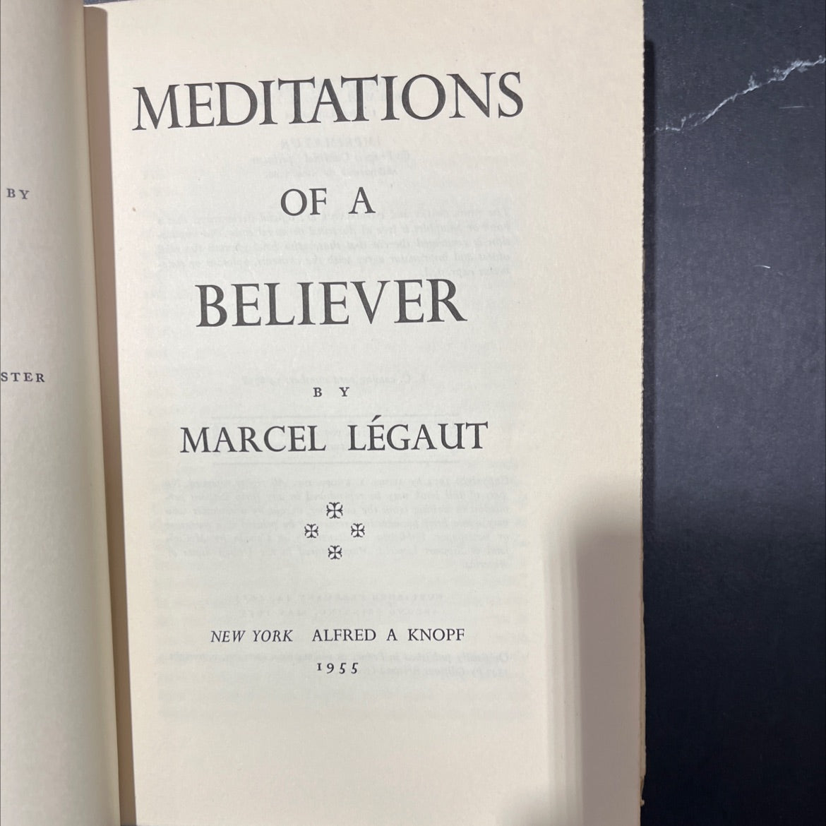 ster meditations of a believer book, by marcel légaut, 1955 Hardcover image 2