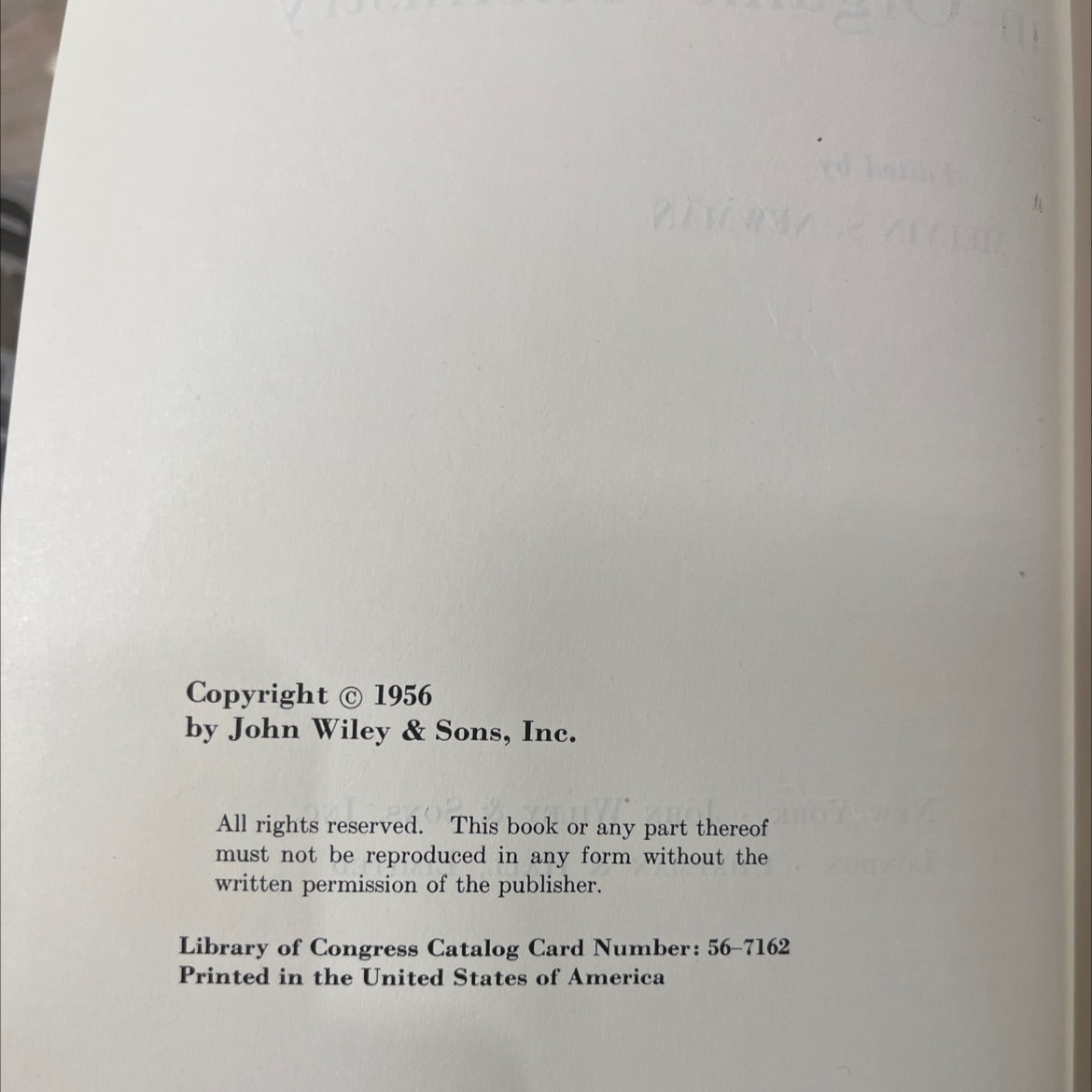 steric effects in organic chemistry book, by melvin s. newman, 1956 Hardcover image 3