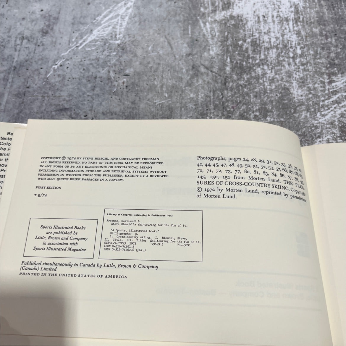 steve rieschl's ski-touring for the fun of it book, by cortlandt l. freeman, 1974 Hardcover image 3