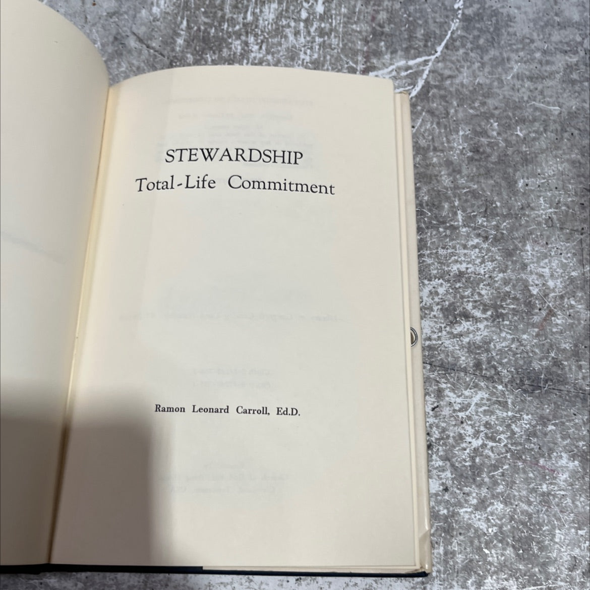 stewardship total-life commitment book, by ramon leonard carroll, ed.d., 1967 Hardcover image 2