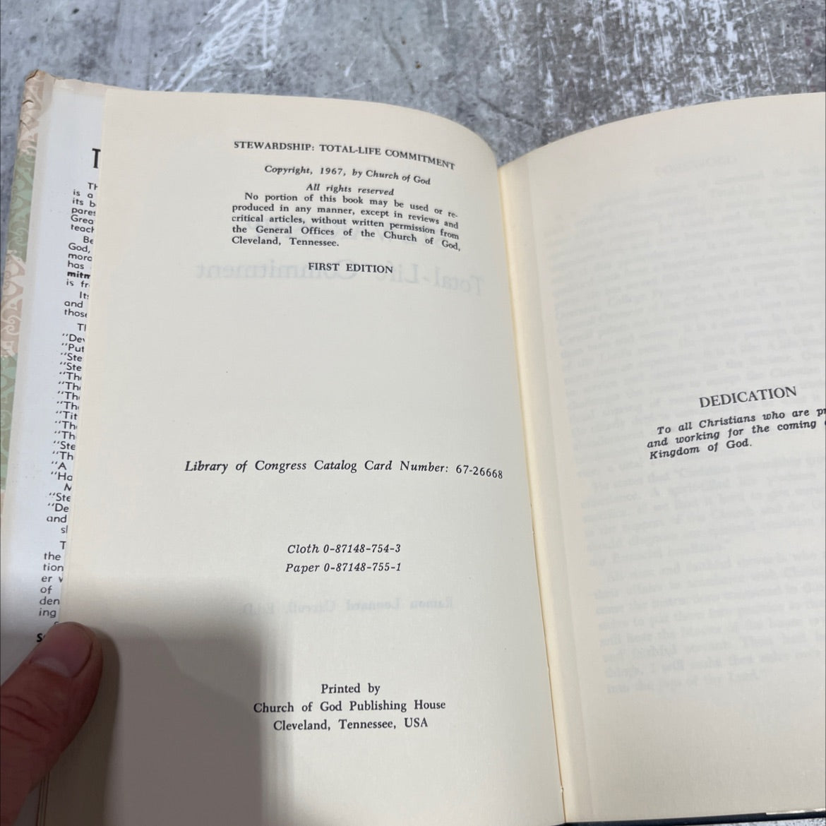 stewardship total-life commitment book, by ramon leonard carroll, ed.d., 1967 Hardcover image 3