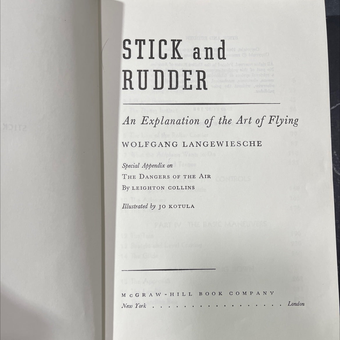 stick and rudder book, by wolfgang langewiesche, 1972 Hardcover image 2