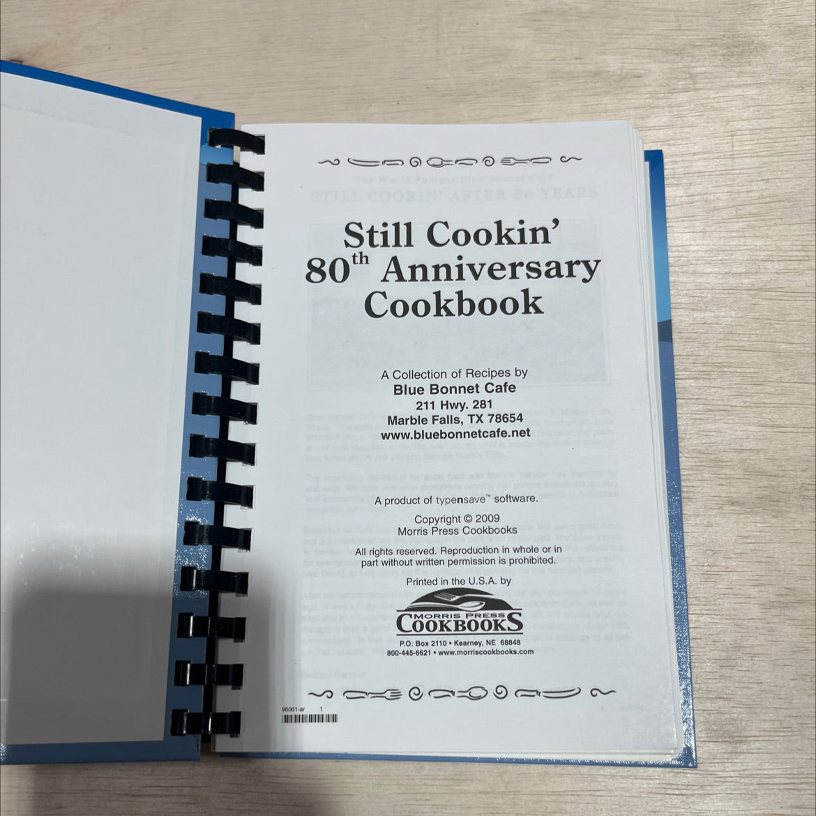 still cookin' 80th anniversary cookbook book, by blue bonnet cafe, 2009 Hardcover image 2