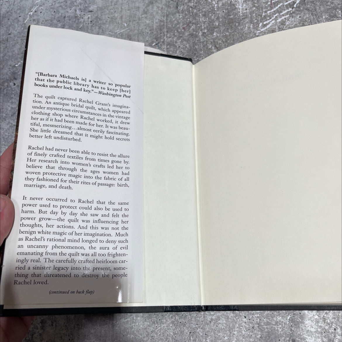 stitches in time book, by Barbara Michaels, 1995 Hardcover image 4