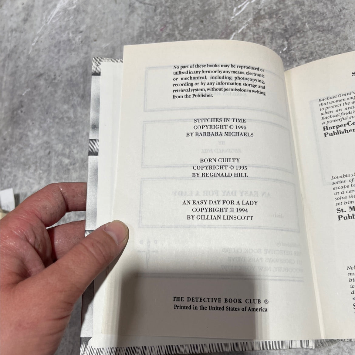 stitches in time book, by barbara michaels, 1995 Hardcover image 3