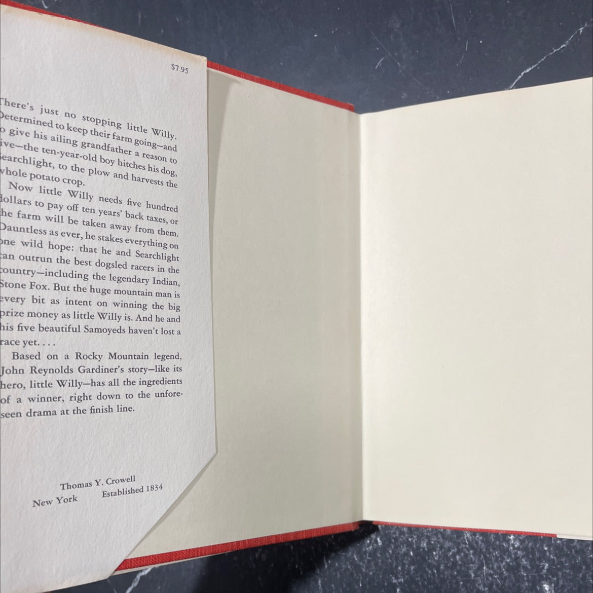 stone fox book, by John Reynolds Gardiner, 1980 Hardcover image 4