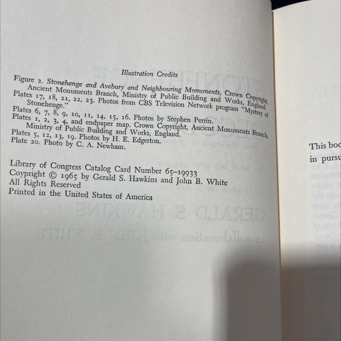 stonehenge decoded book, by gerald s. hawkins, john b. white, 1965 Hardcover image 3