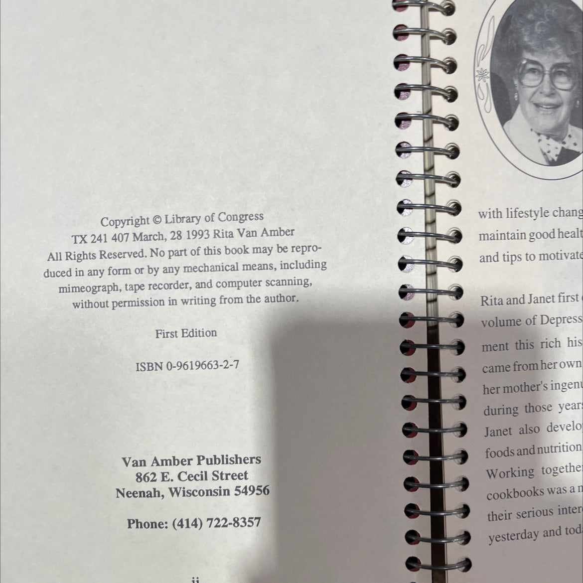 stories and recipes of the great depression of the 1930's book, by Rita Van Amber, 1993 Paperback image 3