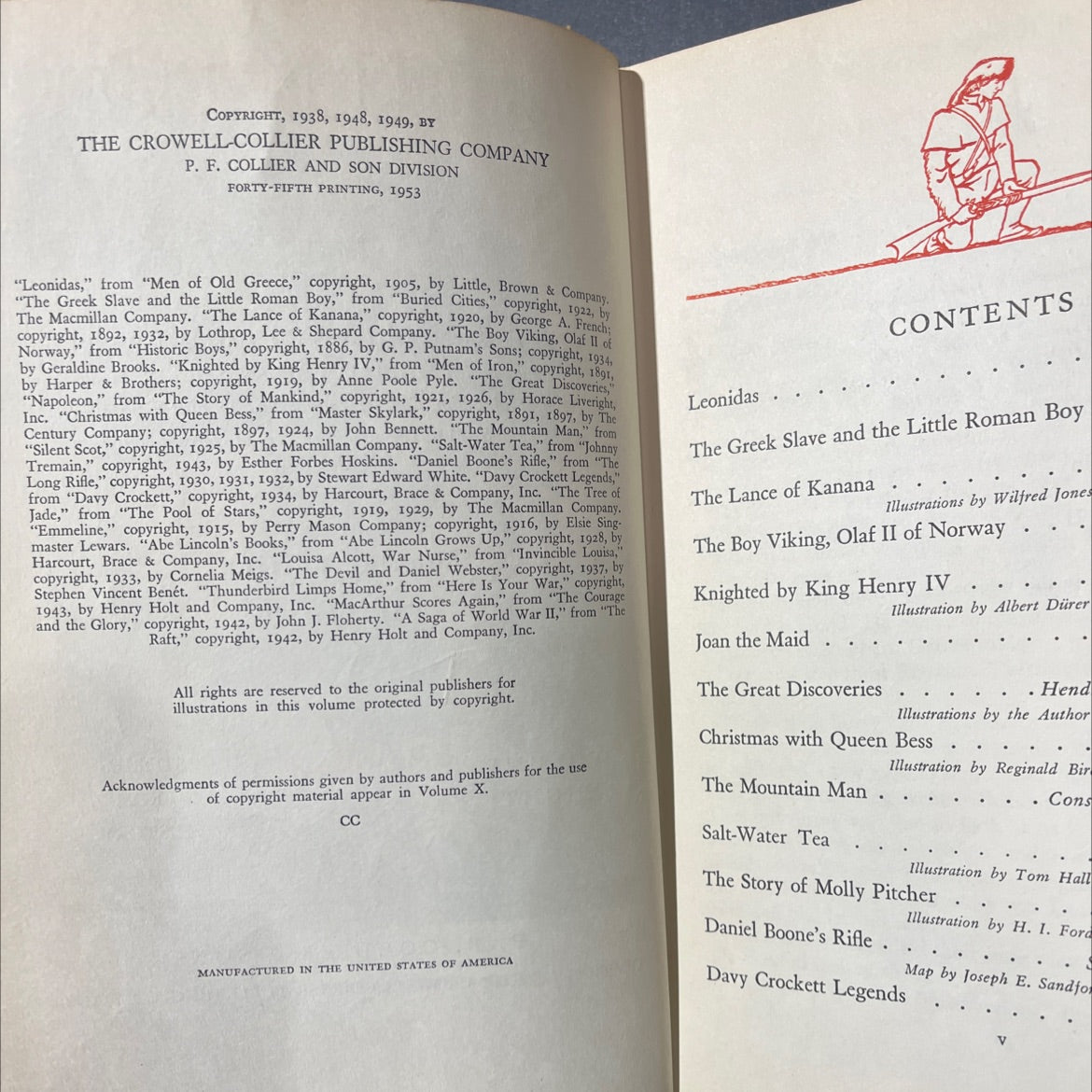 stories from history book, by Mabel Williams and Marcia Dalphin, 1953 Hardcover image 3