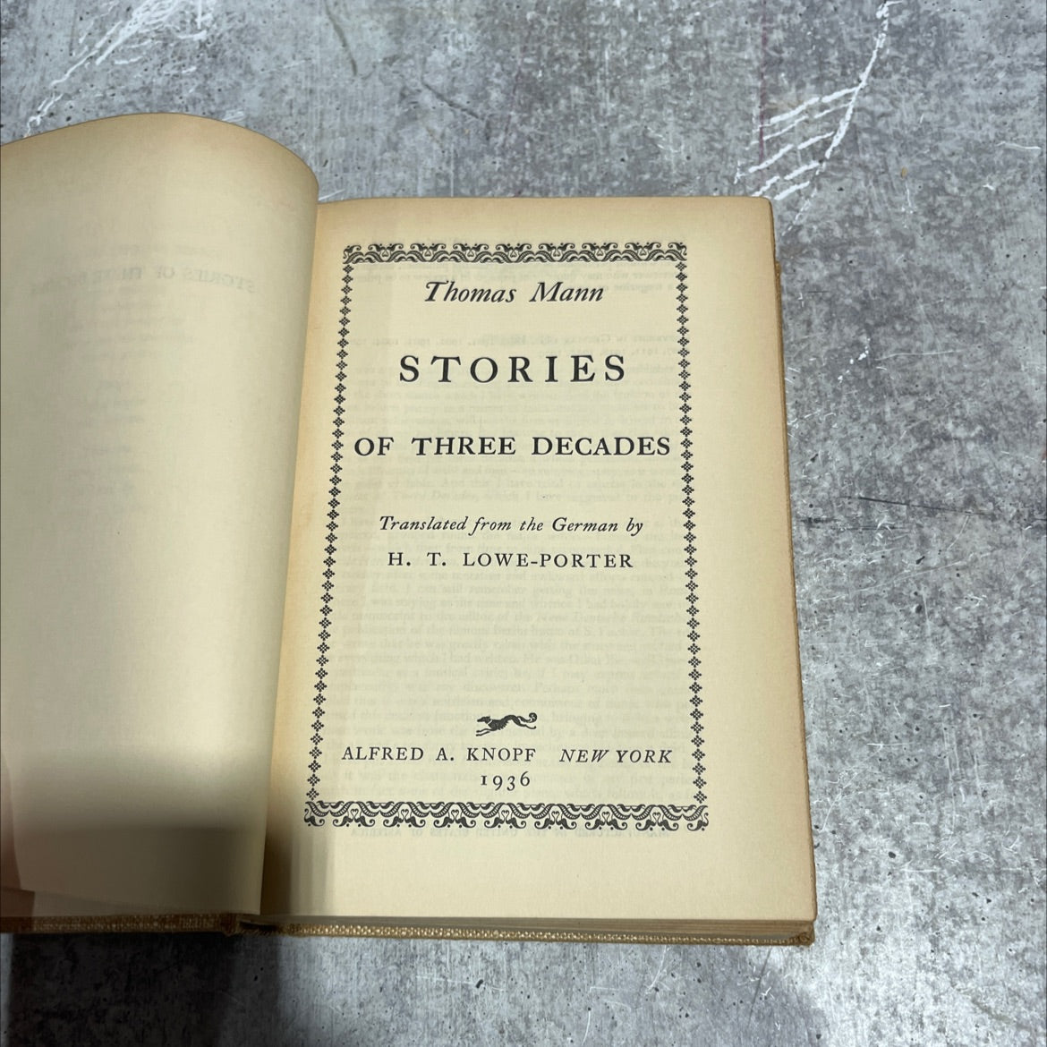 stories of three decades book, by Thomas Mann, 1936 Hardcover image 2