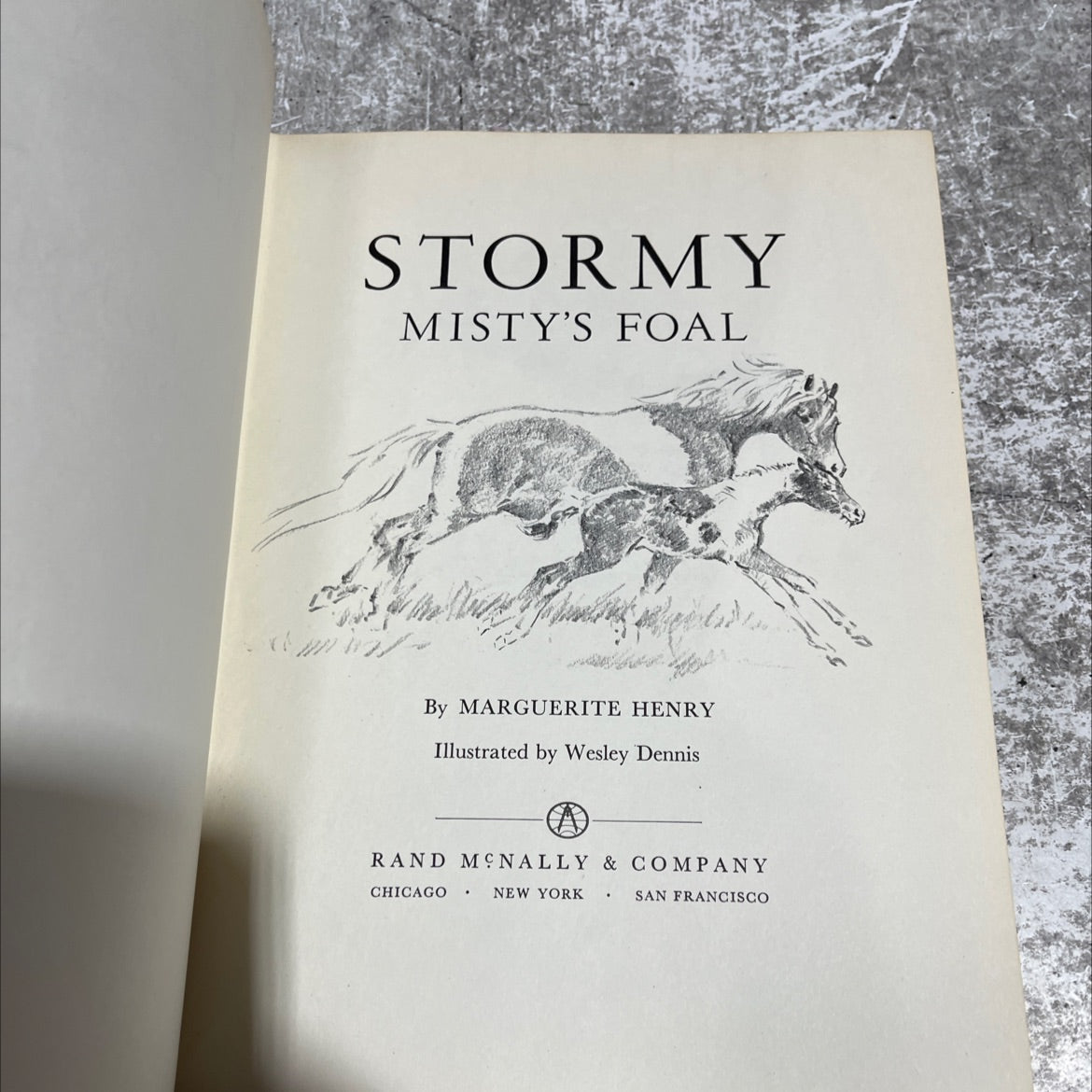 stormy misty's foal book, by marguerite henry, 1963 Hardcover image 2