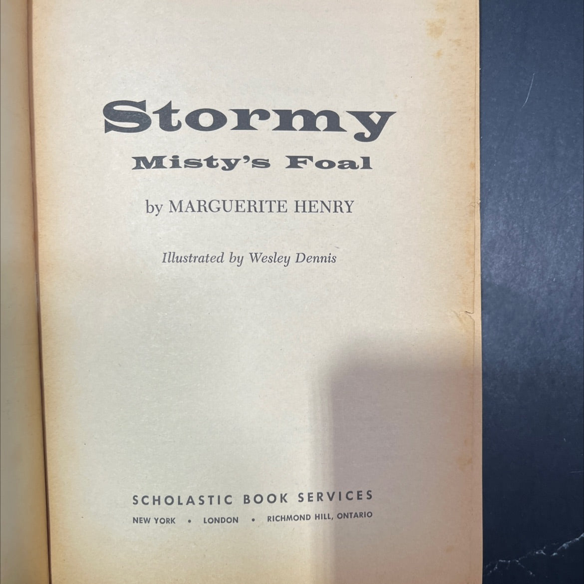 stormy misty's foal book, by marguerite henry, 1963 Hardcover image 2