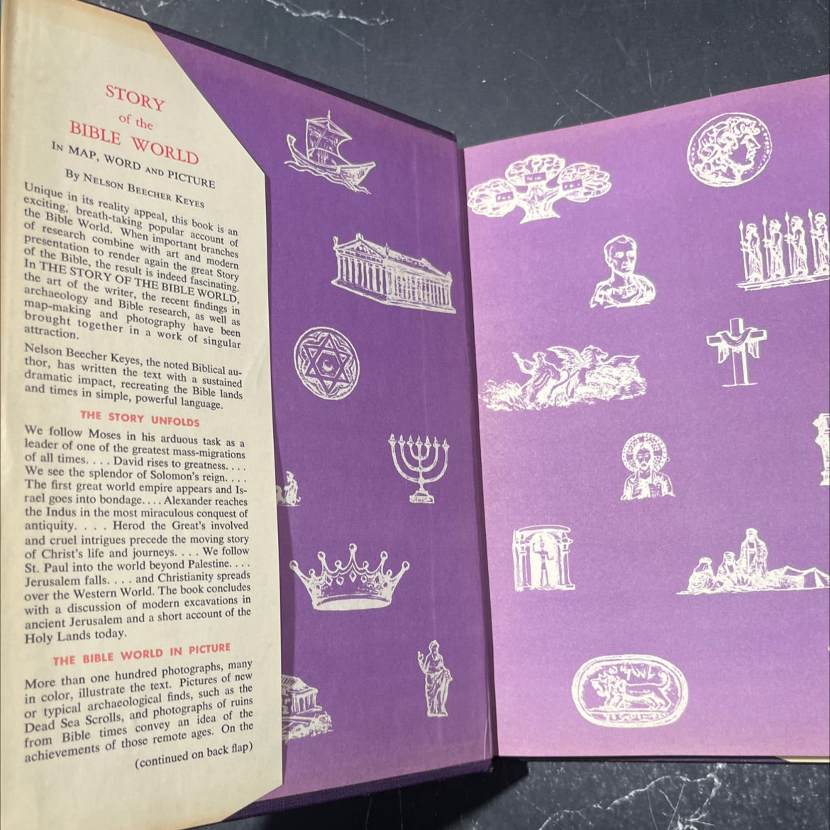 story of the bible world in map, word and picture book, by nelson beecher keyes, 1959 Hardcover image 4