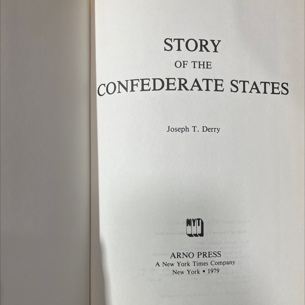 story of the confederate states book, by Joseph T. Derry, 1979 Hardcover image 2