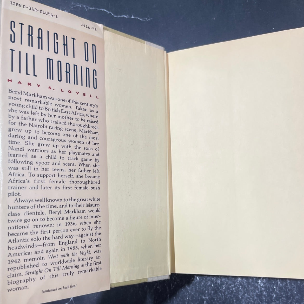 straight on till morning book, by mary s. lovell, 1987 Hardcover image 4