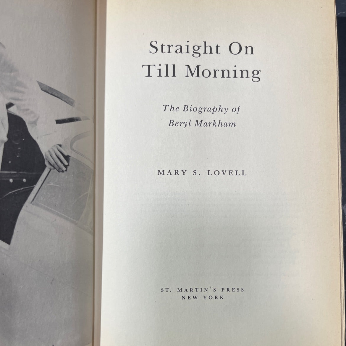 straight on till morning book, by mary s. lovell, 1987 Hardcover image 2