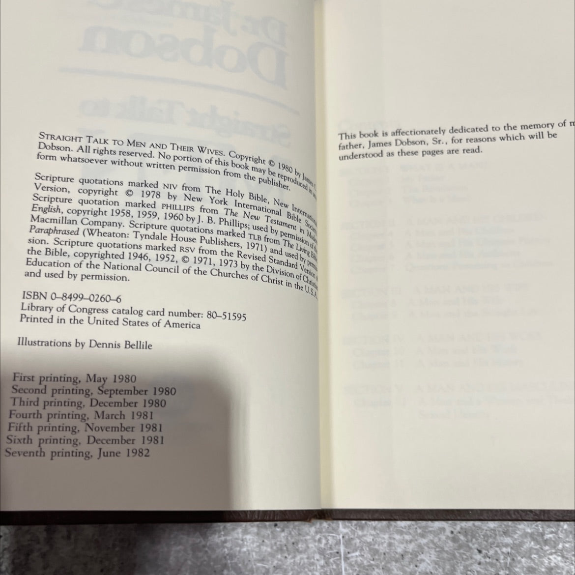 straight talk to men and their wives book, by Dr. James C. Dobson, 1980 Hardcover image 3