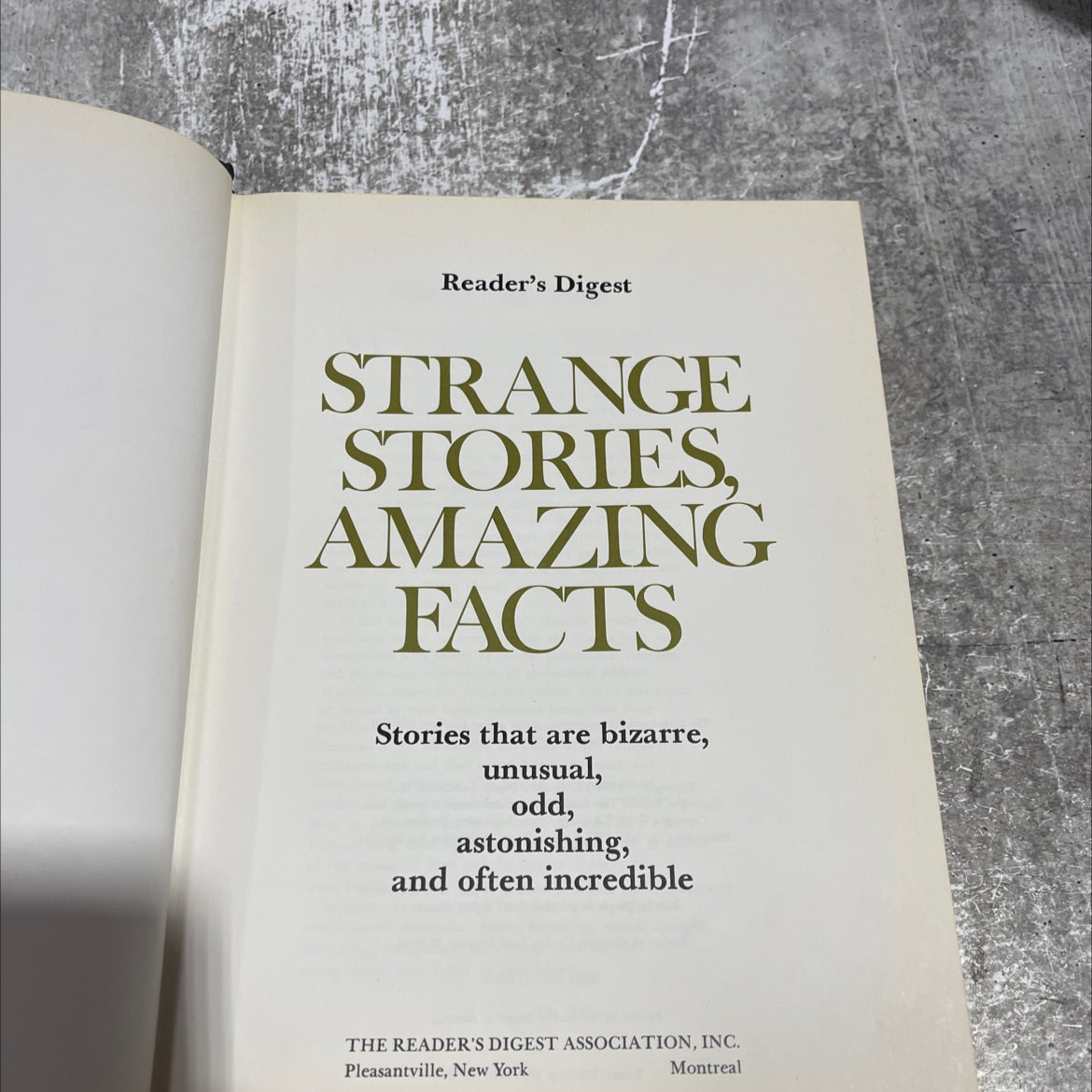 strange stories, amazing facts book, by The Reader's Digest Association, Inc., 1977 Hardcover image 2