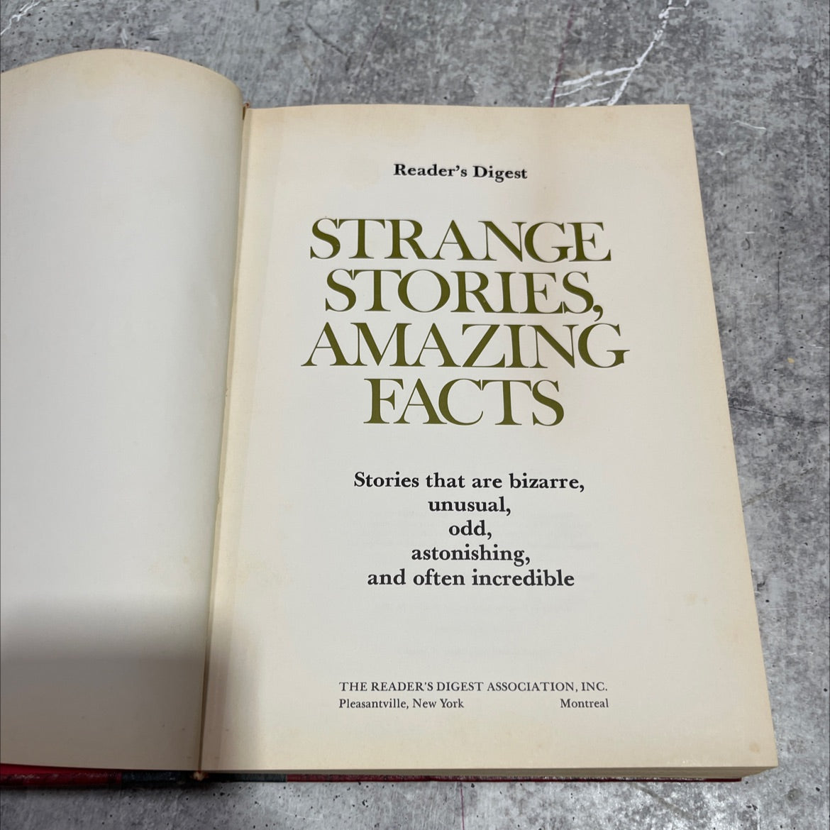 strange stories amazing facts book, by unknown, 1977 Hardcover image 2