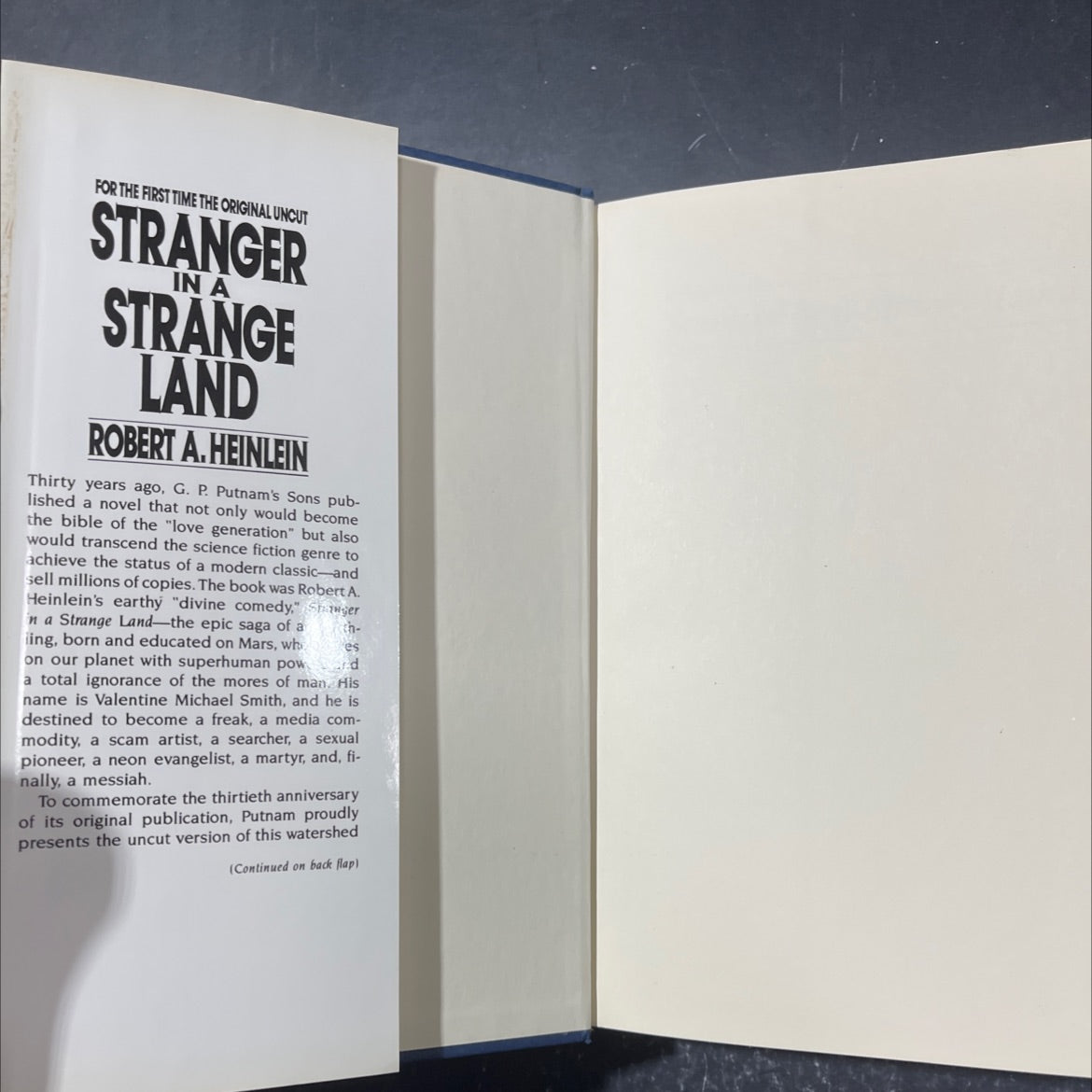 stranger in a strange land book, by Robert A. Heinlein, 1991 Hardcover image 4