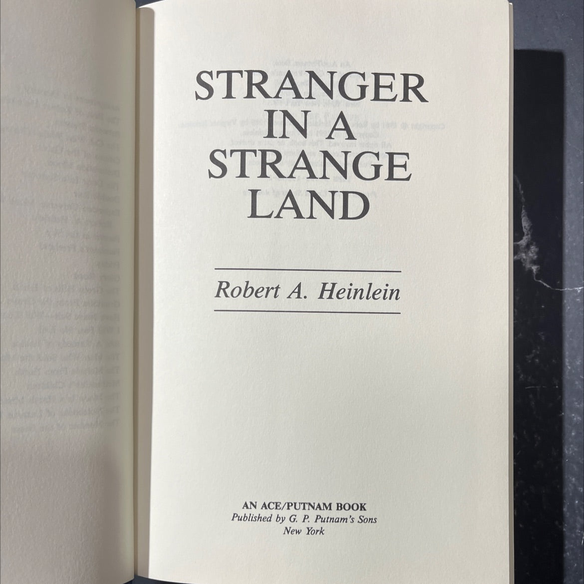 stranger in a strange land book, by Robert A. Heinlein, 1991 Hardcover image 2