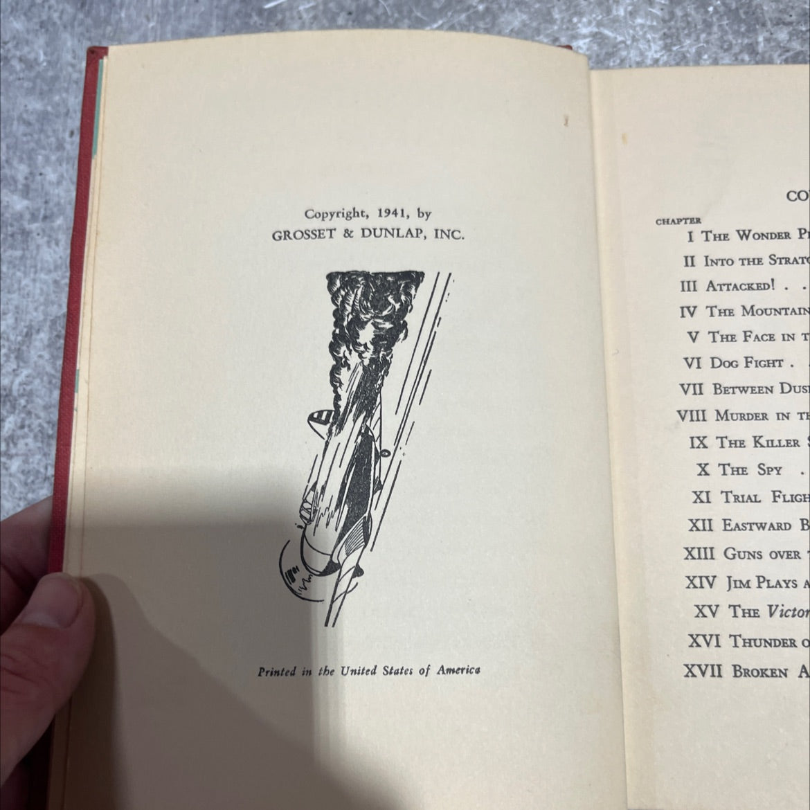stratosphere jim and his flying fortress book, by oskar lebeck and gaylord dubois, 1941 Hardcover image 3