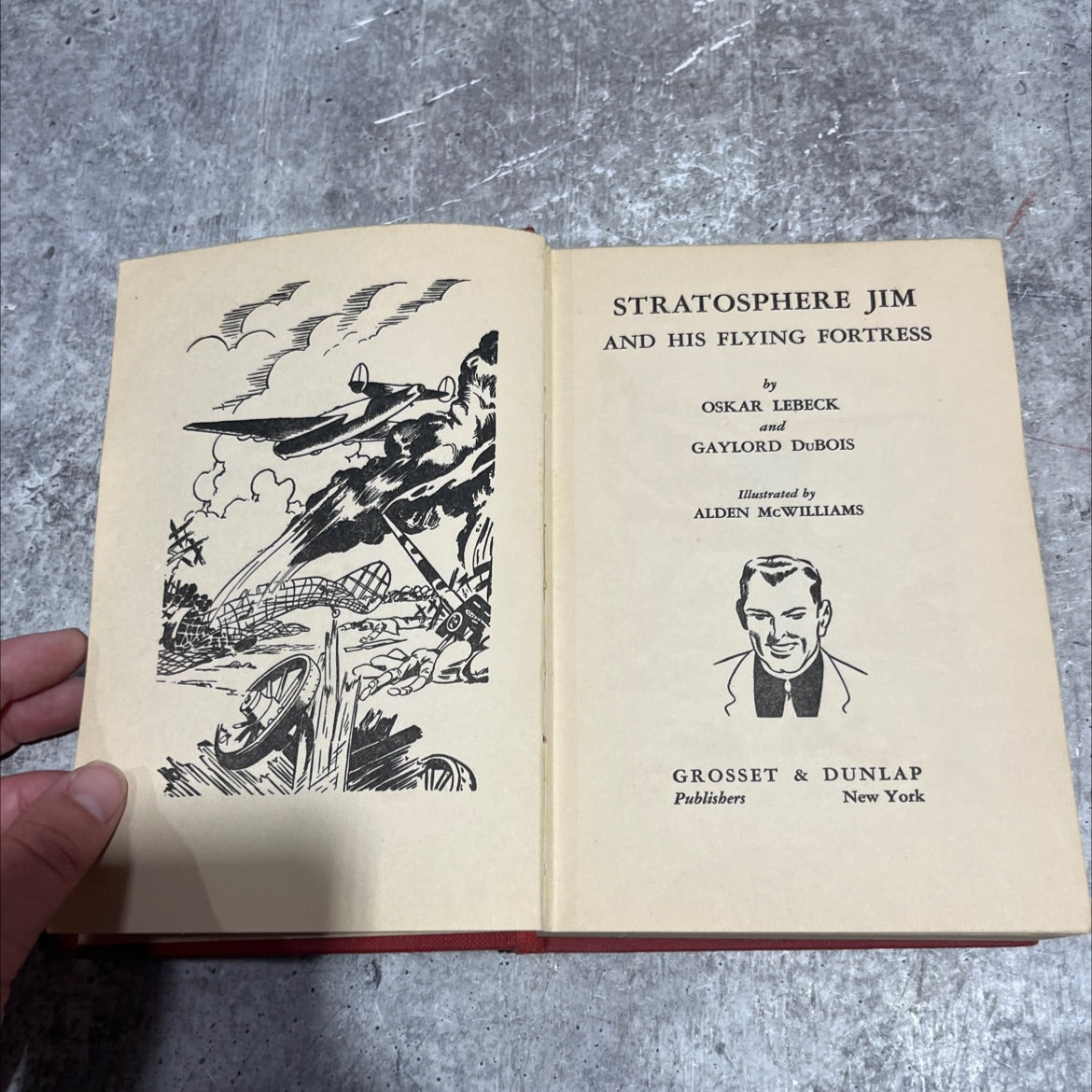 stratosphere jim and his flying fortress book, by oskar lebeck and gaylord dubois, 1941 Hardcover image 2