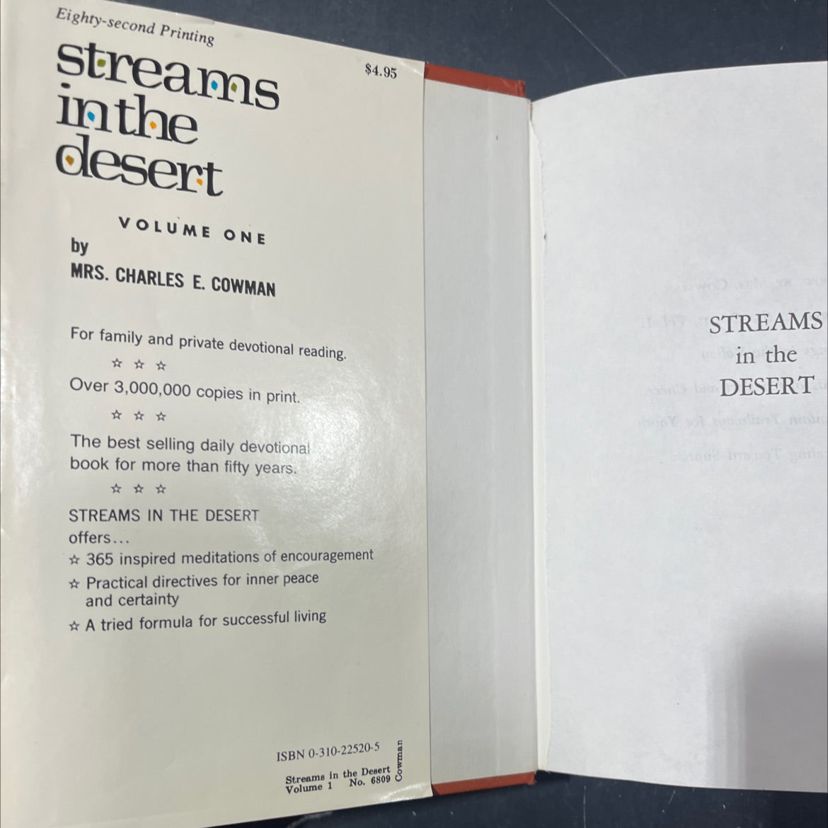 streams in the desert book, by Mrs. Charles E. Cowman, 1977 Hardcover image 4