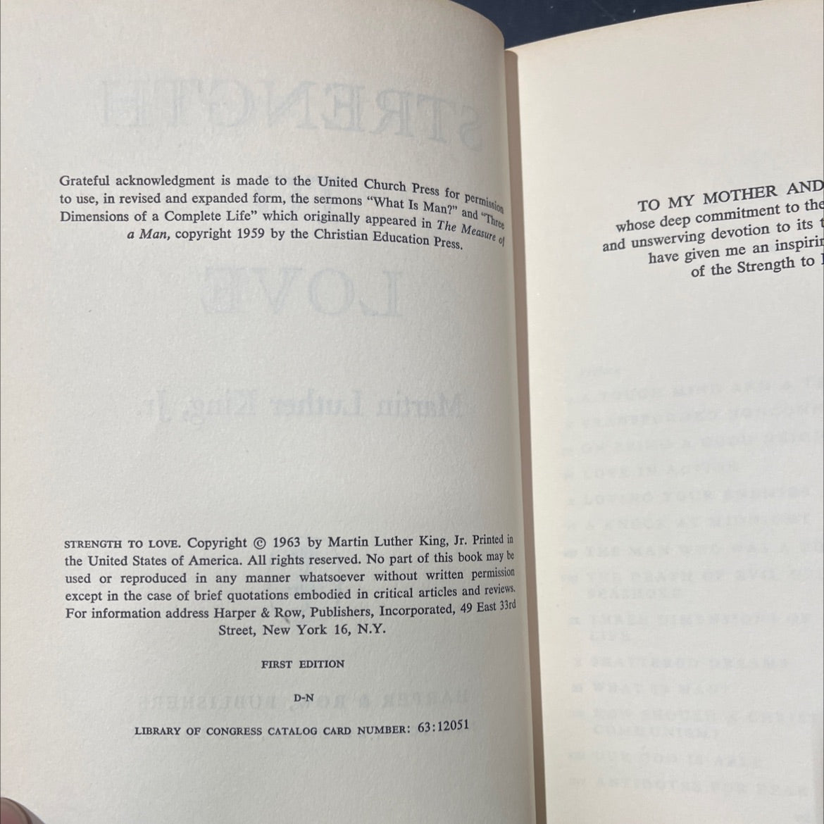 strength to love book, by Martin Luther King, Jr., 1963 Hardcover, First Edition, Rare, Vintage image 3