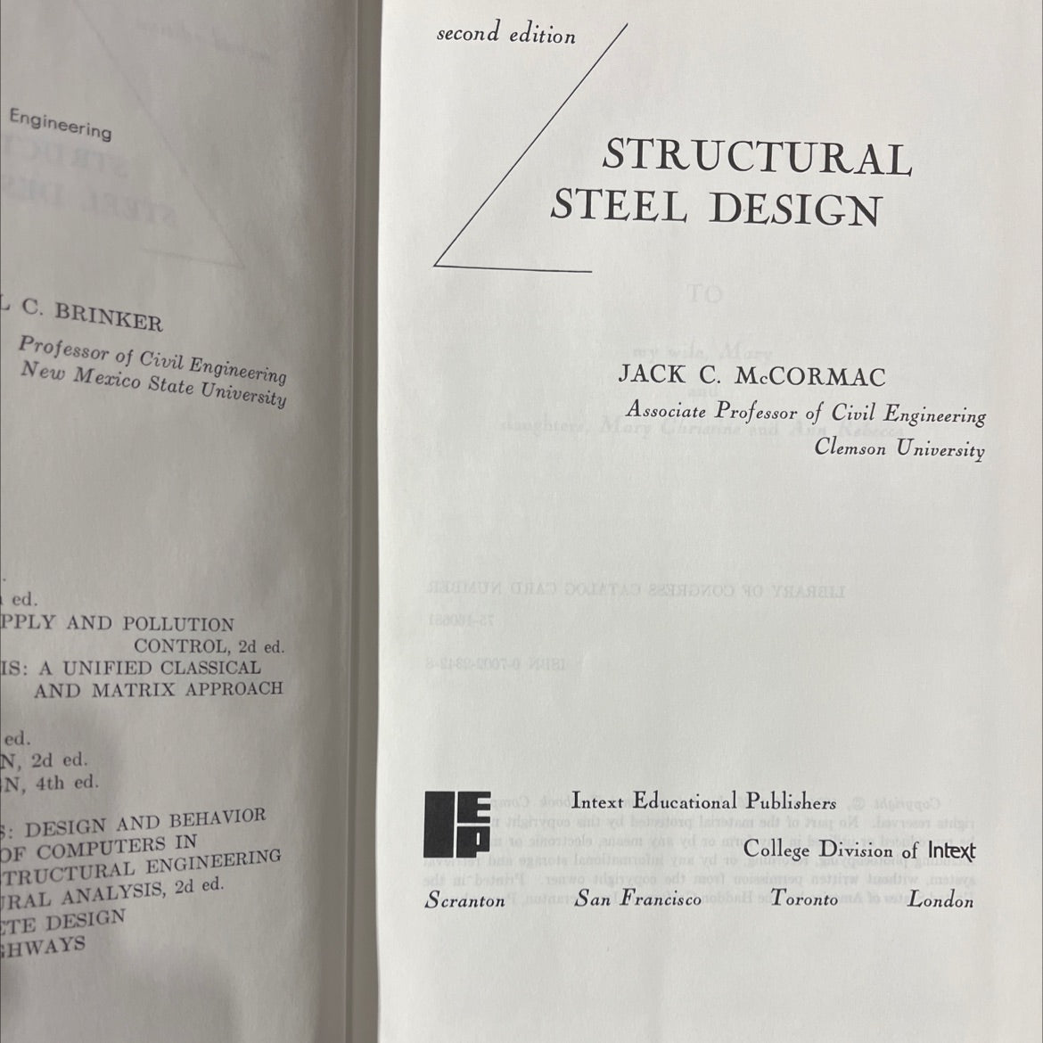 structural steel design book, by jack c. mccormac, engineering lc. brinker, 2007 Hardcover image 2