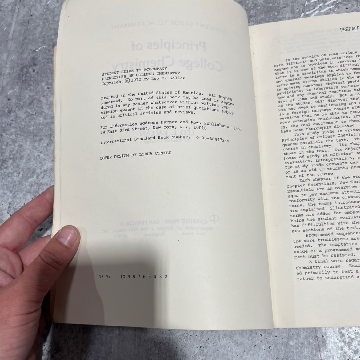 student guide to accompany principles of college chemistry book, by leo e. kallan, 1972 Paperback image 3