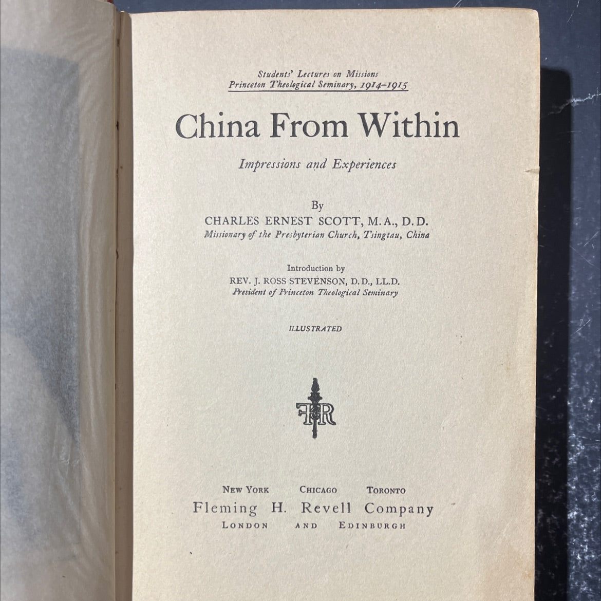 students' lectures on missions china from within impressions and experiences book, by charles ernest scott, 1917 image 2