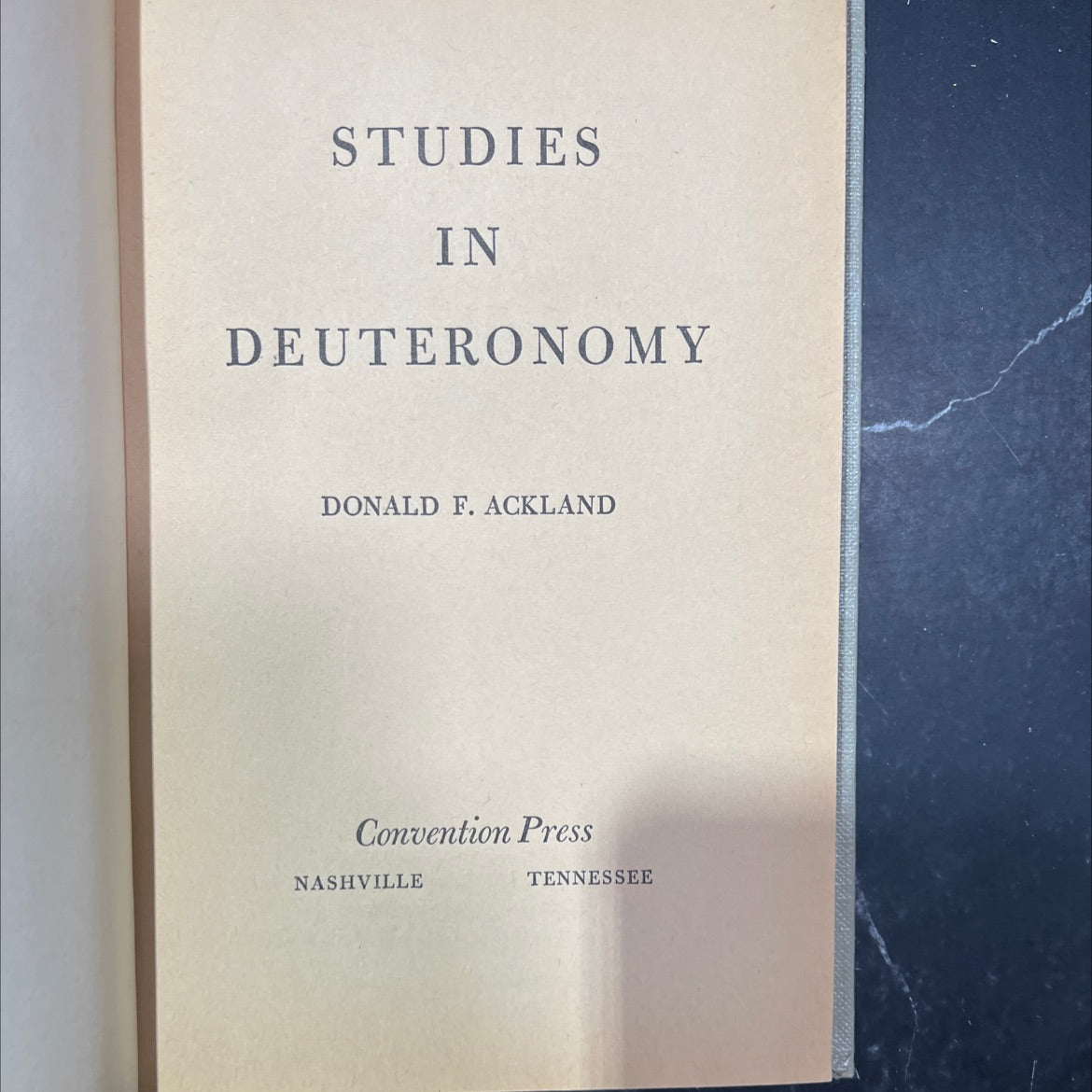 studies in deuteronomy book, by donald f. ackland, 1964 Hardcover image 2