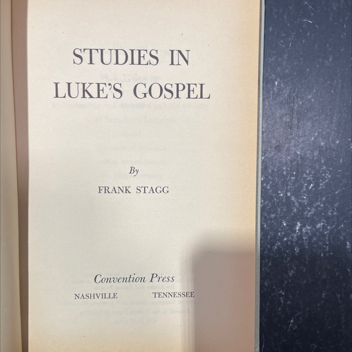 studies in luke's gospel book, by frank stagg, 1967 Hardcover image 2