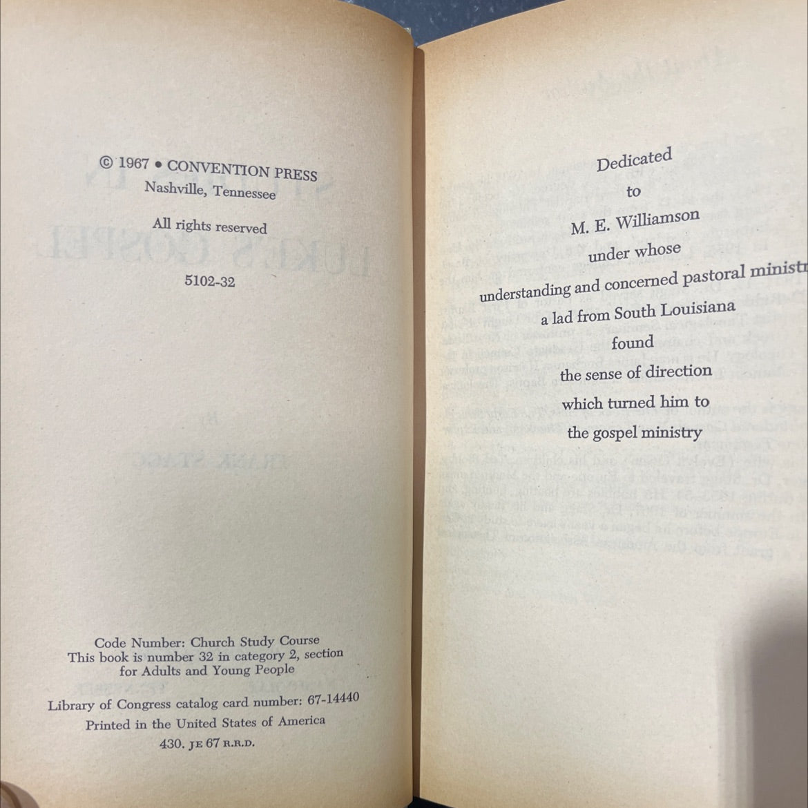 studies in luke's gospel book, by frank stagg, 1967 Hardcover image 3