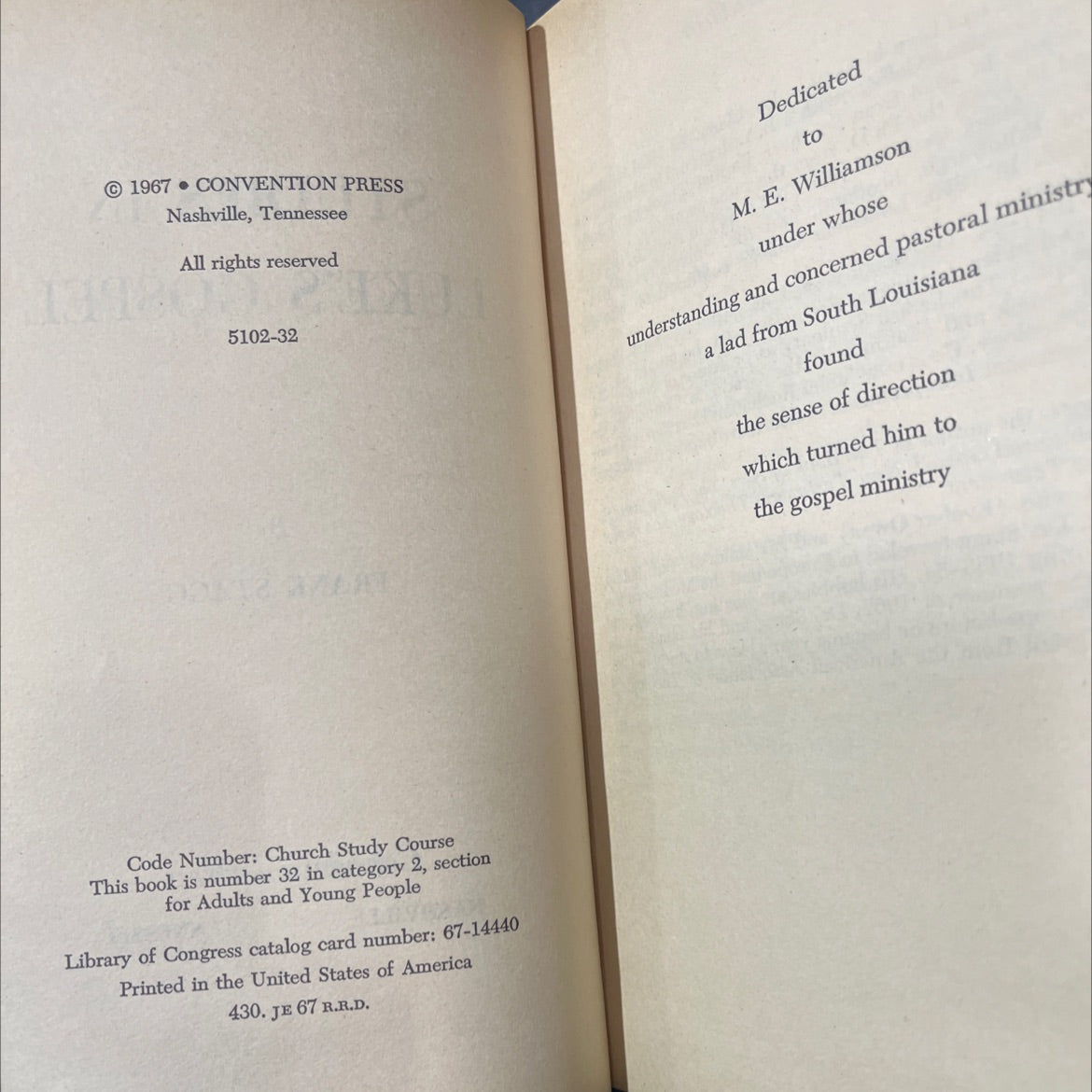 studies in luke's gospel book, by frank stagg, 1967 Hardcover image 3