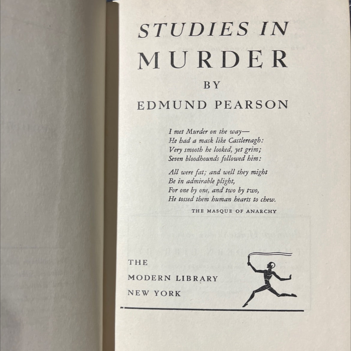 studies in murder book, by edmund pearson, 1938 Hardcover image 2