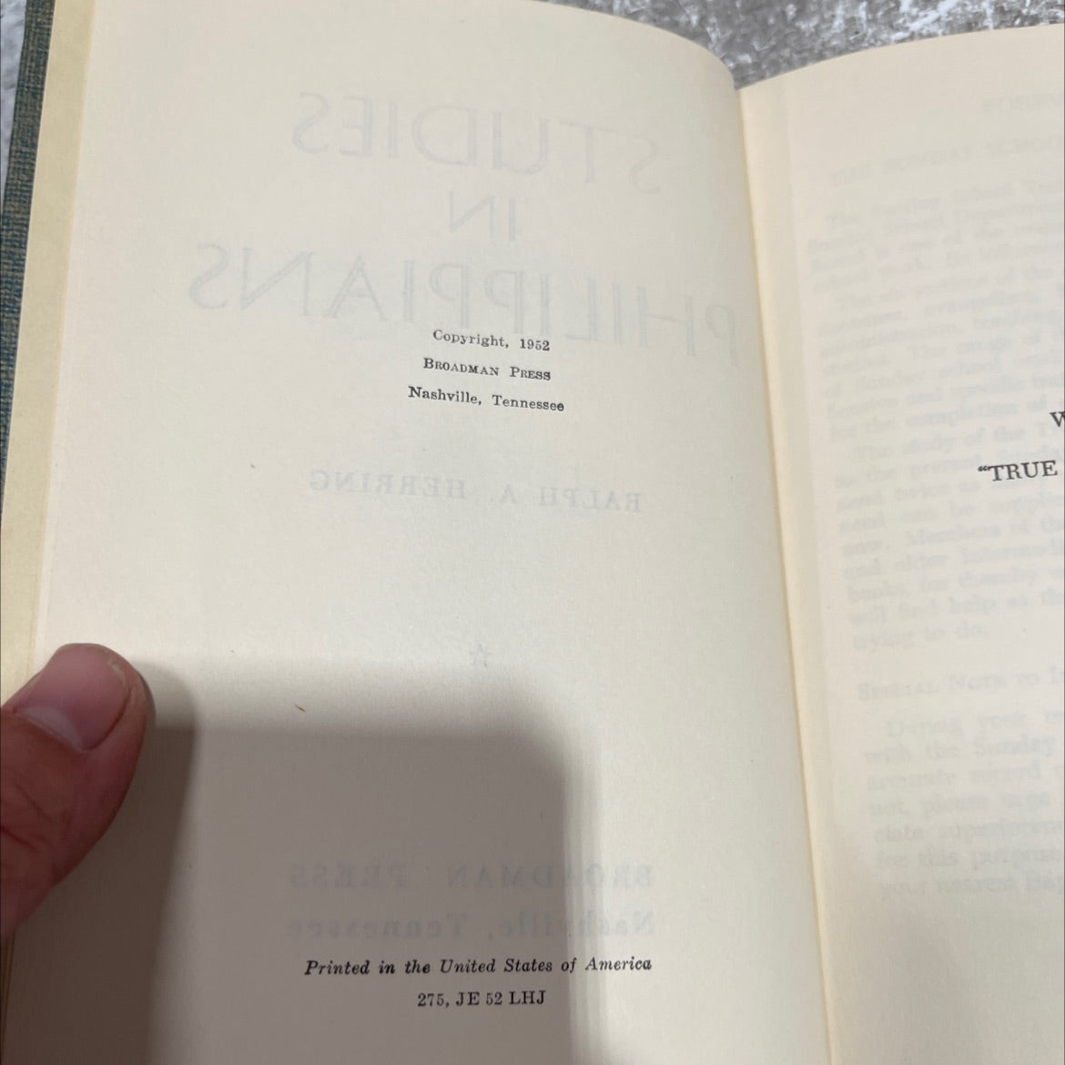 studies in philippians book, by ralph a. herring, 1952 Hardcover image 3