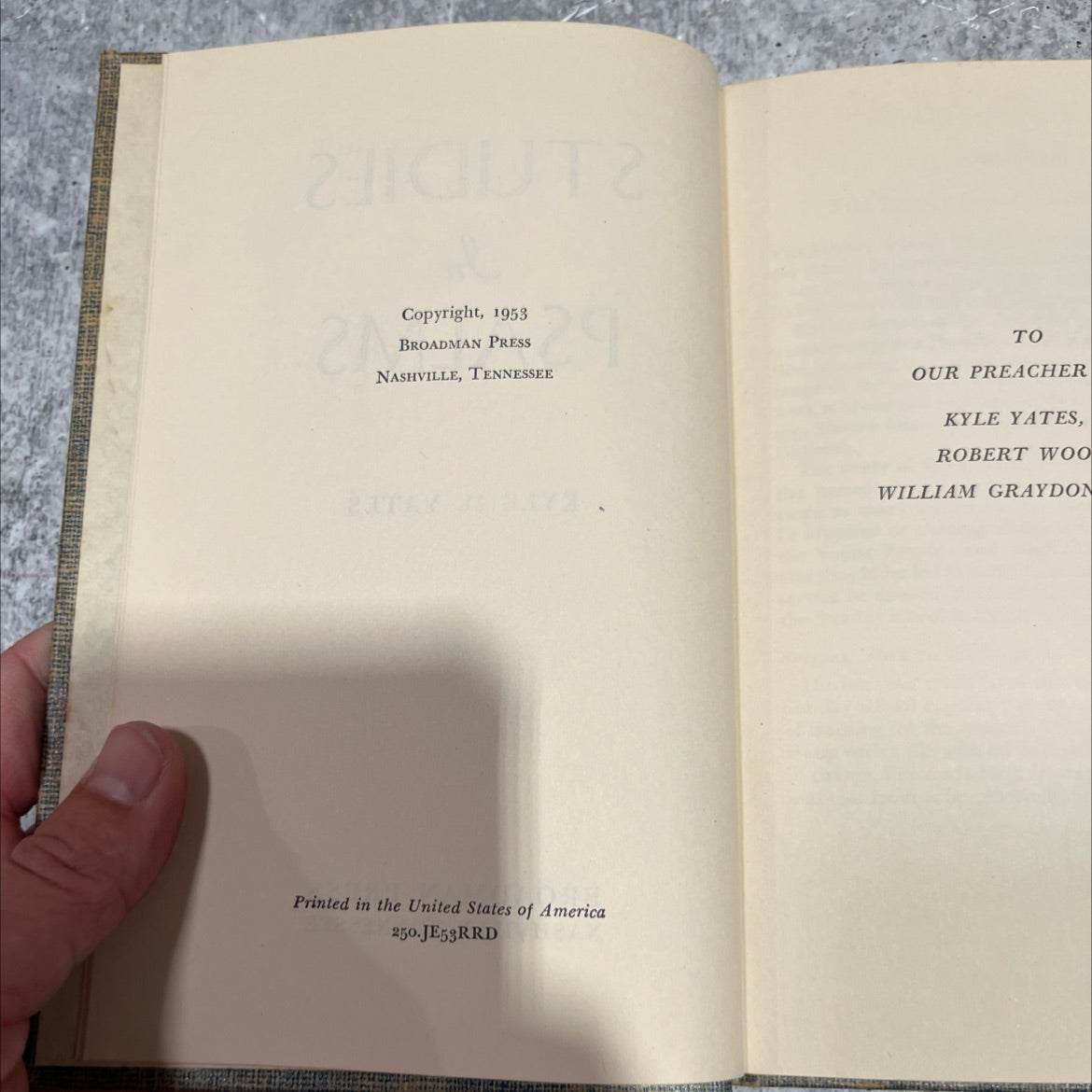 studies in psalms book, by kyle m. yates, 1953 Hardcover image 3