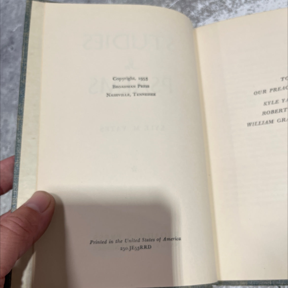 studies in psalms book, by kyle m. yates, 1970 Hardcover image 3