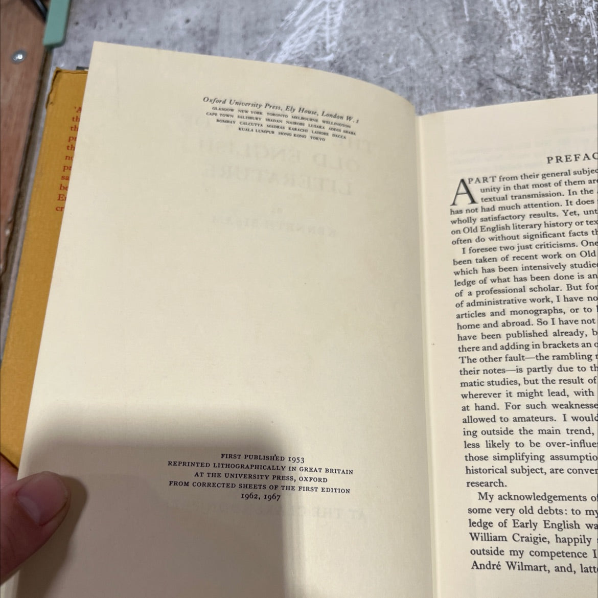 studies in the history of old english literature book, by kenneth sisam, 1970 Hardcover image 3