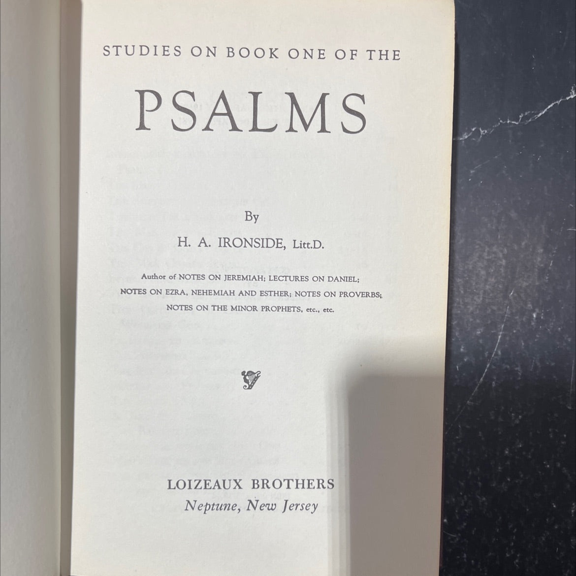 studies on book one of the psalms book, by h. a. ironside, 1981 Hardcover image 2