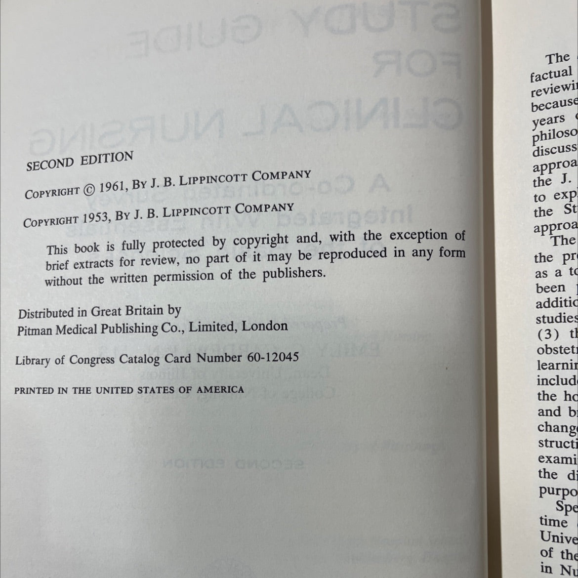 study guide for clinical nursing book, by emily c. cardew, 1961 Hardcover image 3