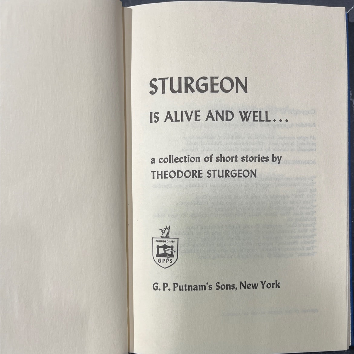 sturgeon is alive and well book, by theodore sturgeon, 1970 Hardcover image 2