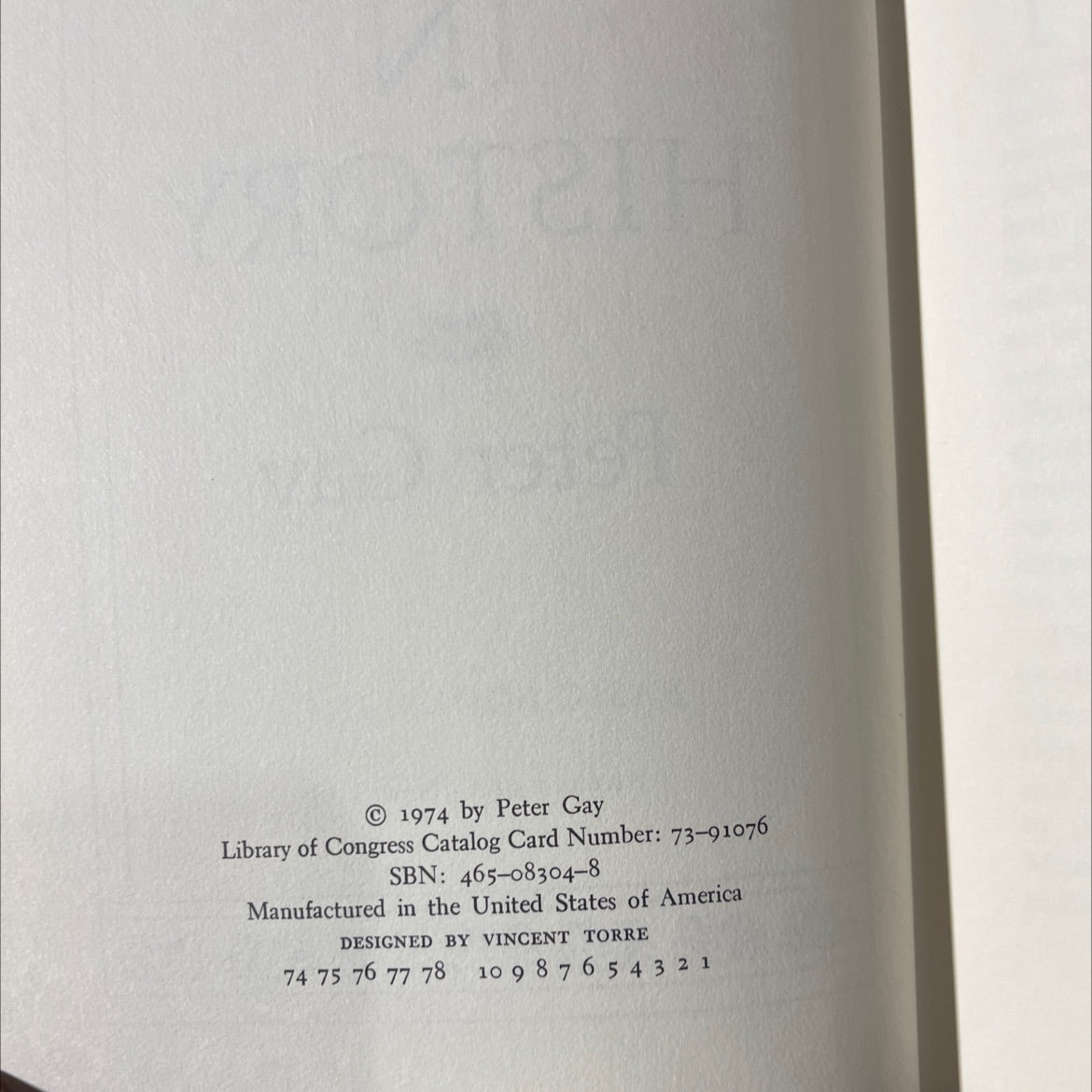 style in history book, by Peter Gay, 1974 Hardcover image 3