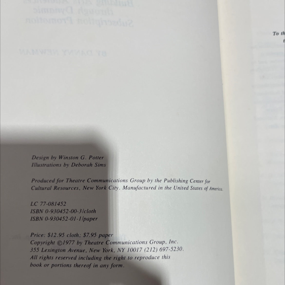 subscribe now! building arts audiences through dynamic subscription promotion book, by danny newman, 1977 Hardcover image 3