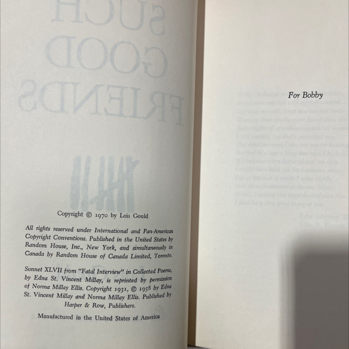 such good friends book, by Lois Gould, 1970 Hardcover, Vintage image 3