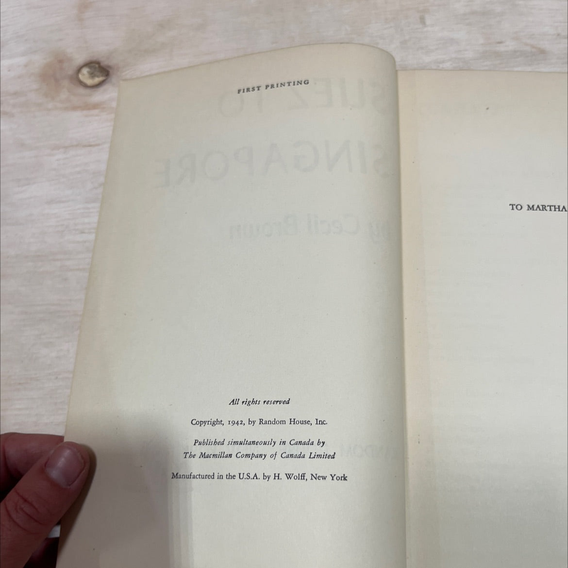 suez to singapore book, by cecil brown, 1942 Hardcover image 3